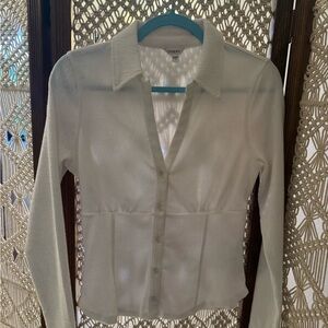 Guess Ivory Knit Top